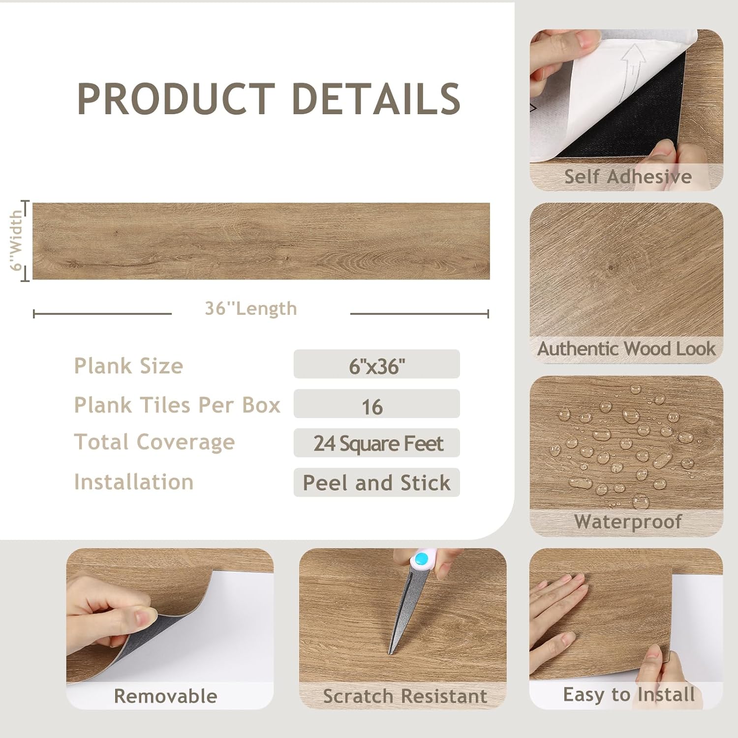 Light Oak Vinyl Stick Flooring Tiles