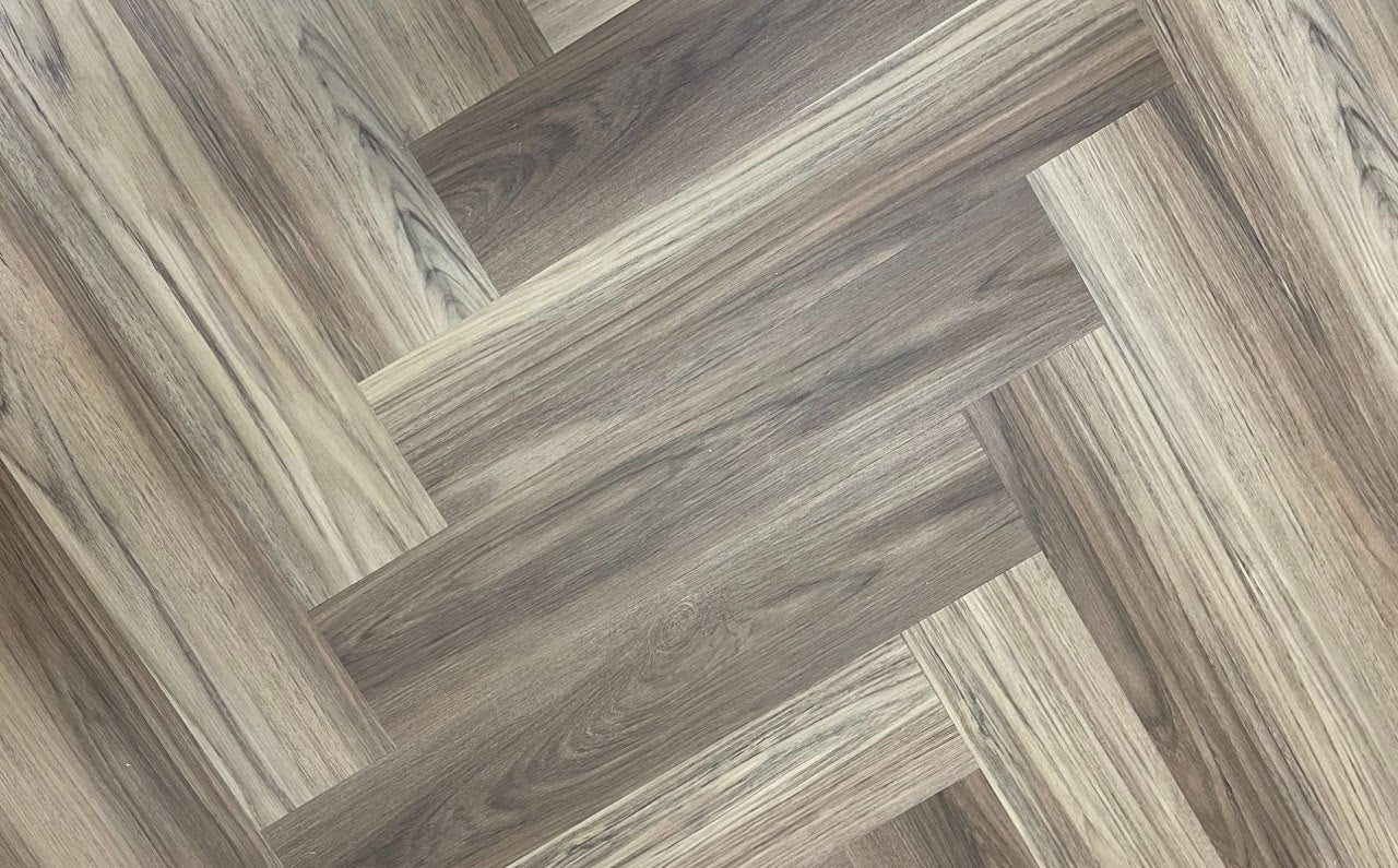 Beige Oak SPC Herringbone Flooring