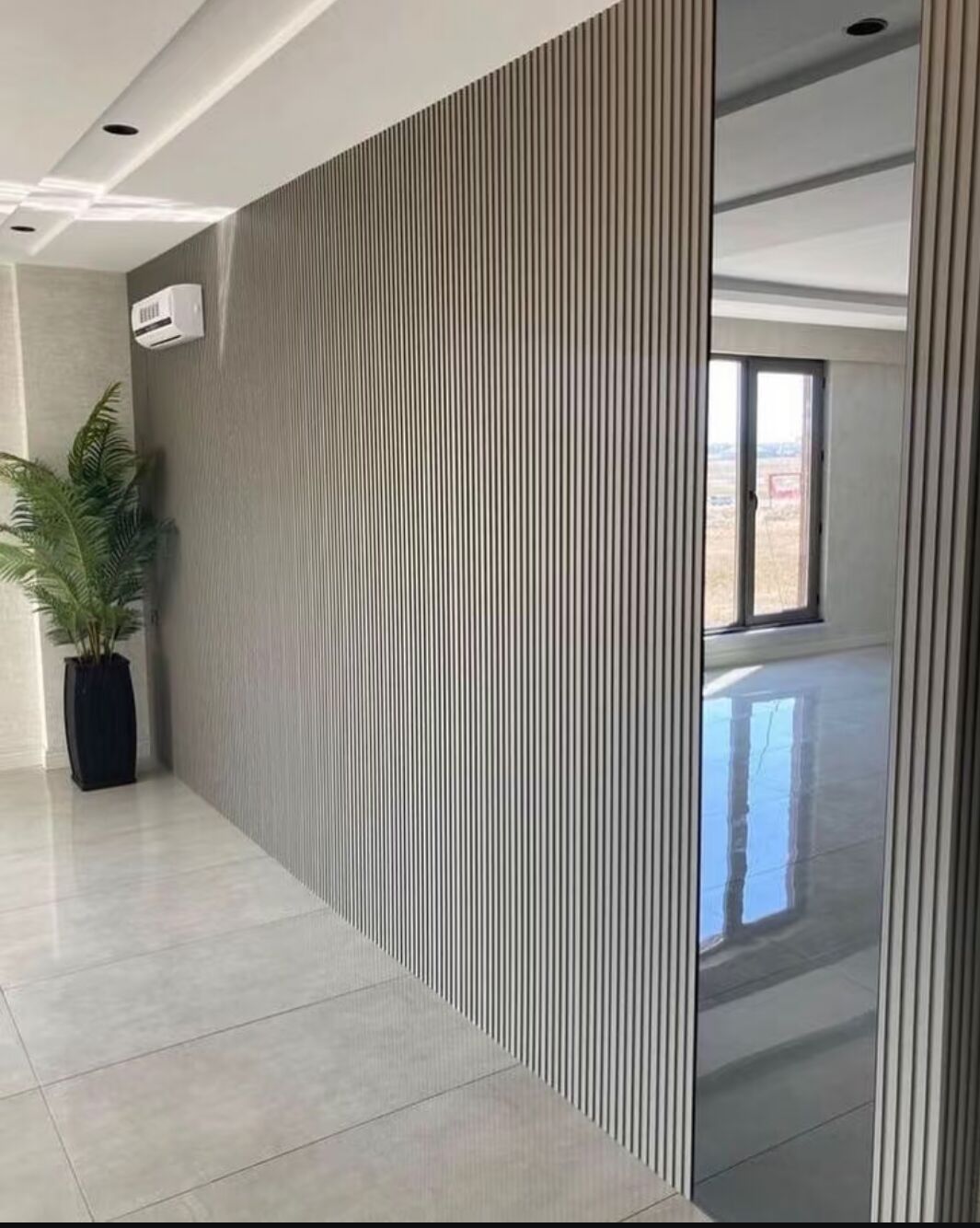 Concrete Grey SPC Fluted Panels