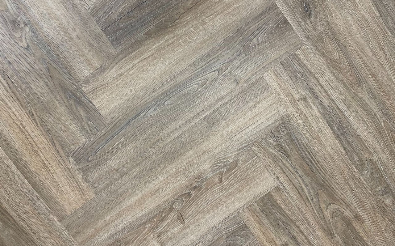 Dark Oak SPC Herringbone Flooring