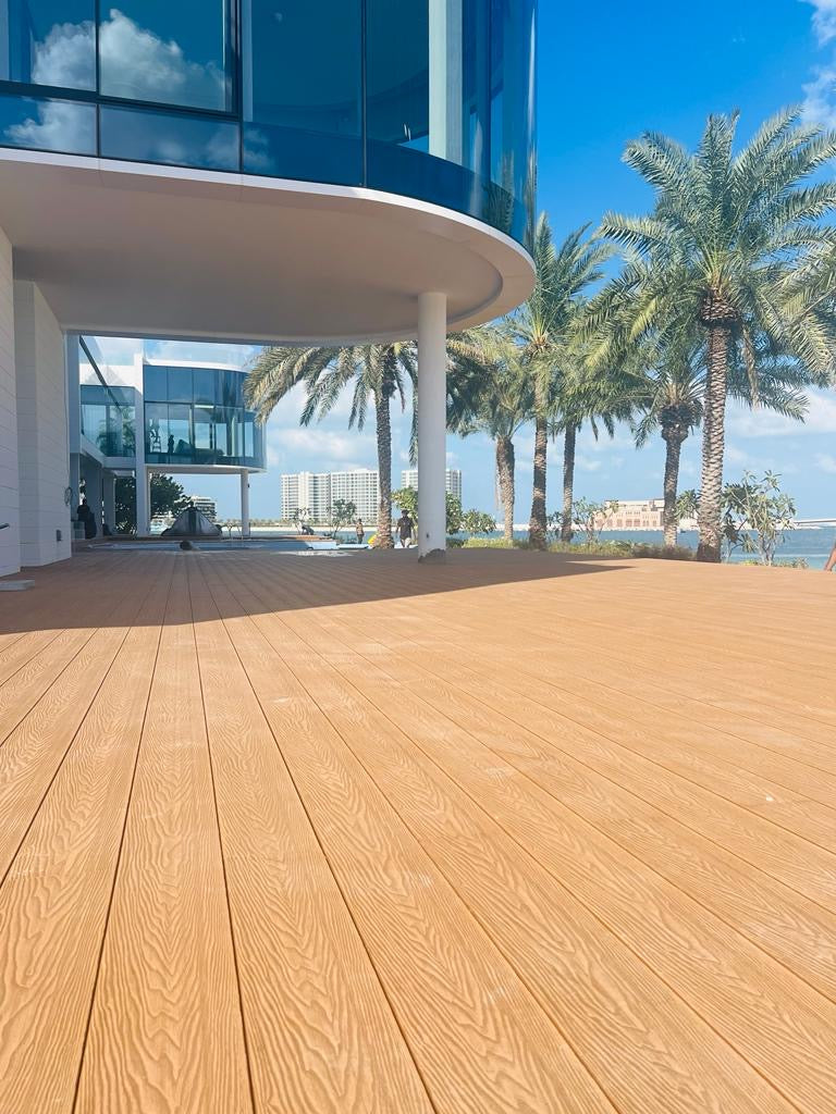 Light Oak WPC Decking Dubai | Natural Outdoor Decking UAE
