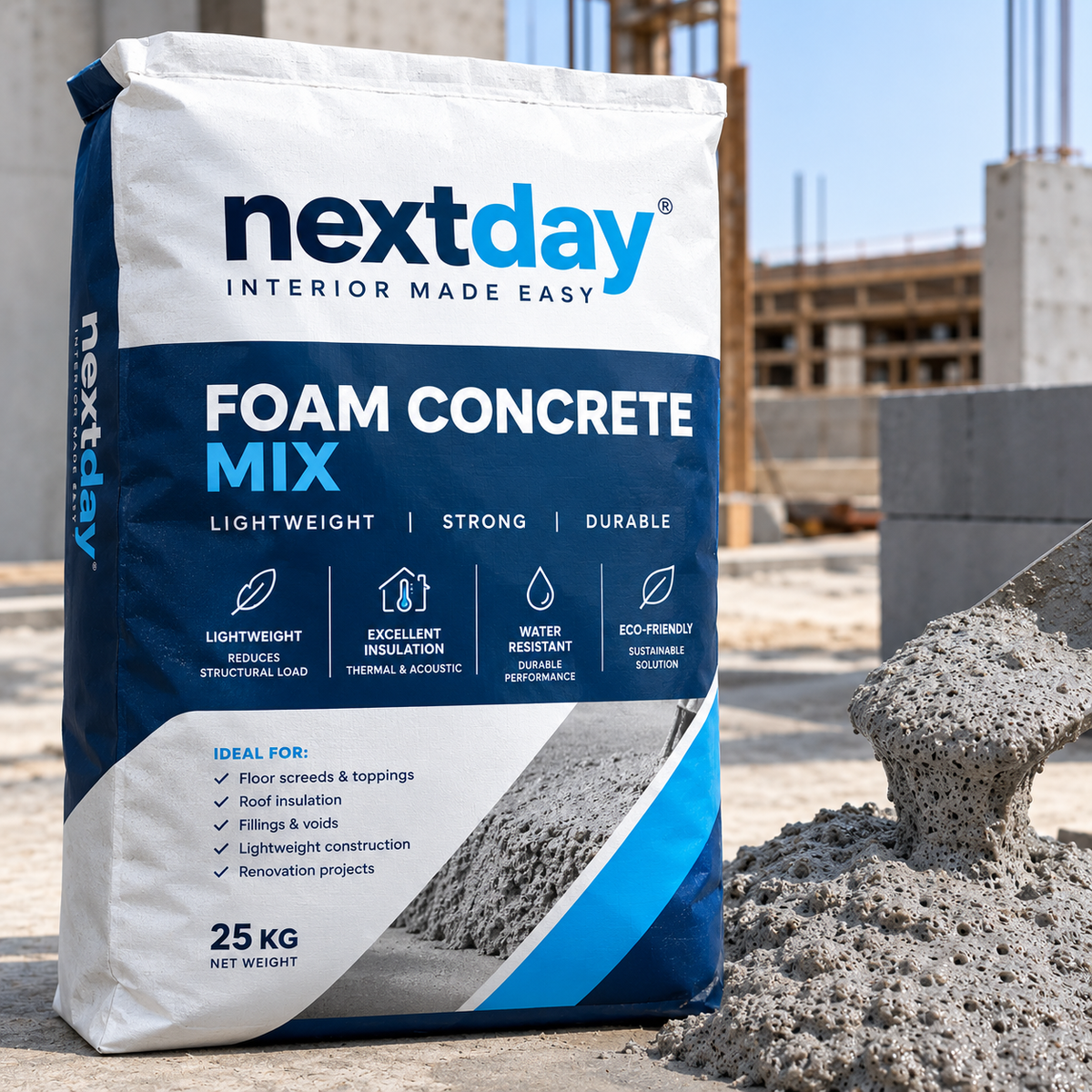 Foam Concrete Mix UAE | Lightweight Cellular Concrete for Construction