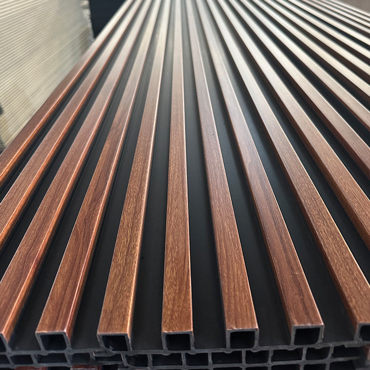 Walnut Brown SPC Fluted Wall Panels
